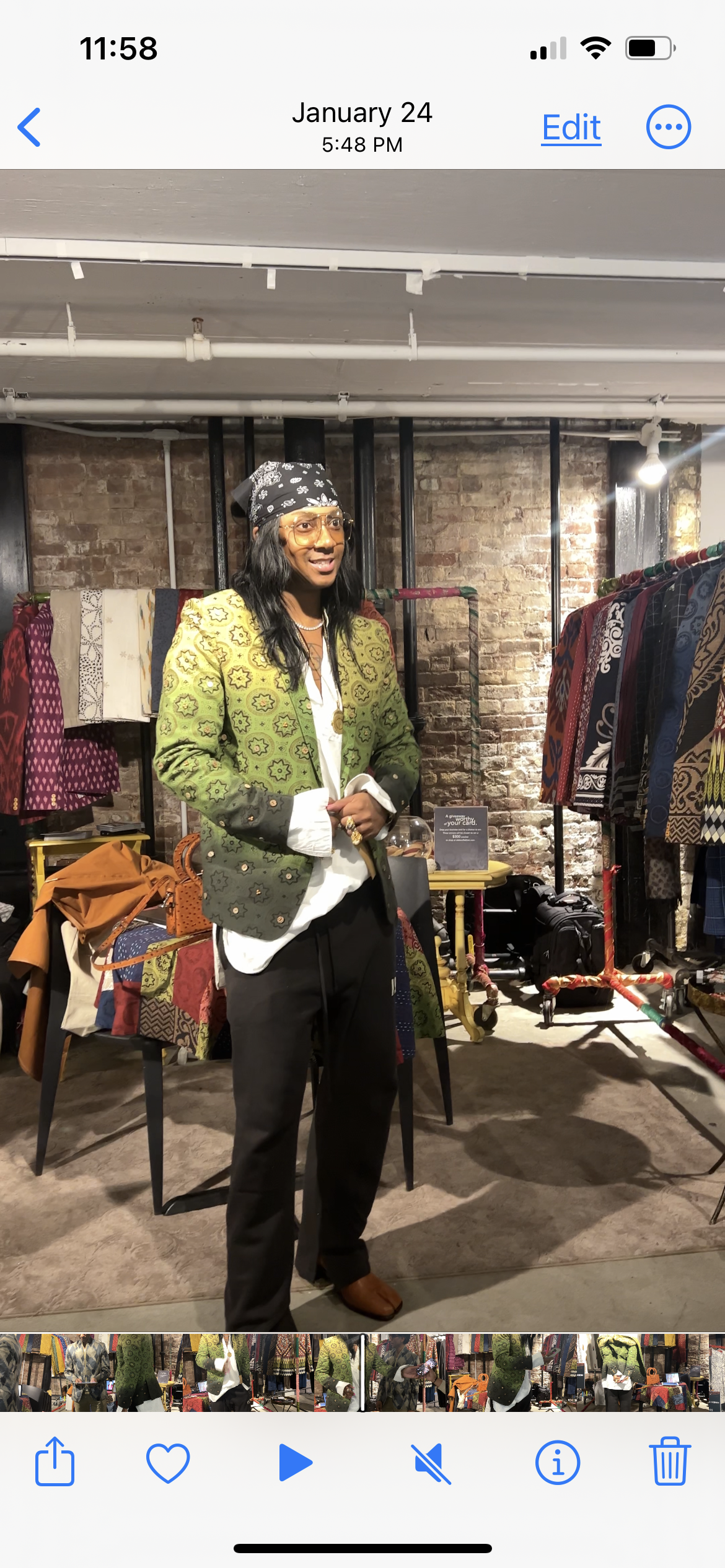 Creative Director and Stylist Jerome Lamaar wearing a Ombre Dyed Sustainable Jacket at PROJECT NY.